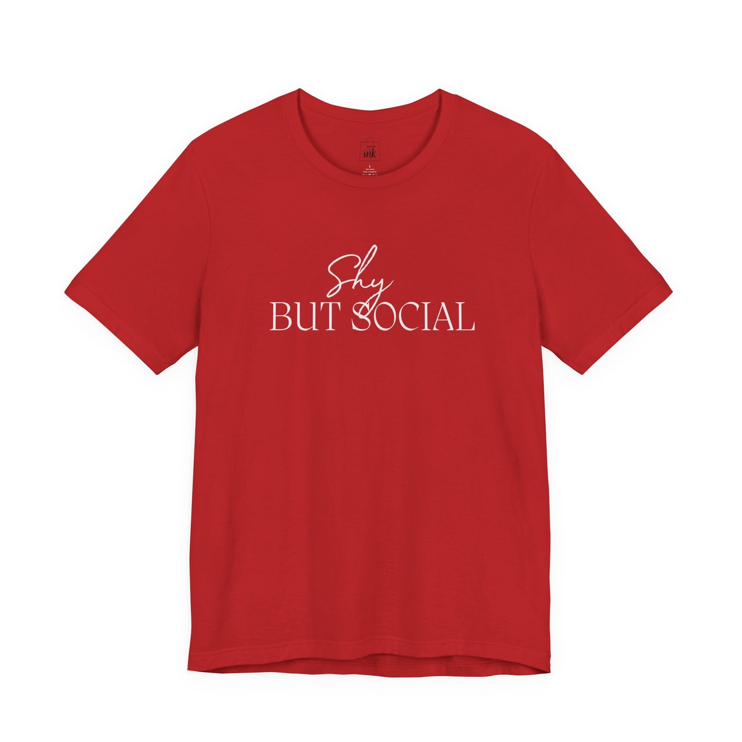 "Shy but Social" 2 line profile Shirt